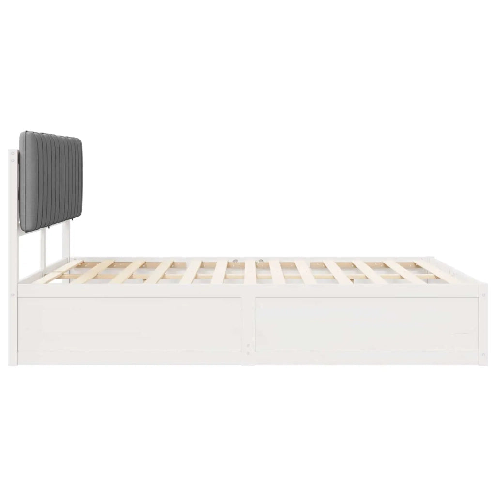 Letto con Testiera Rivestita Grigio chiaro 150 x 200 cm 3398228