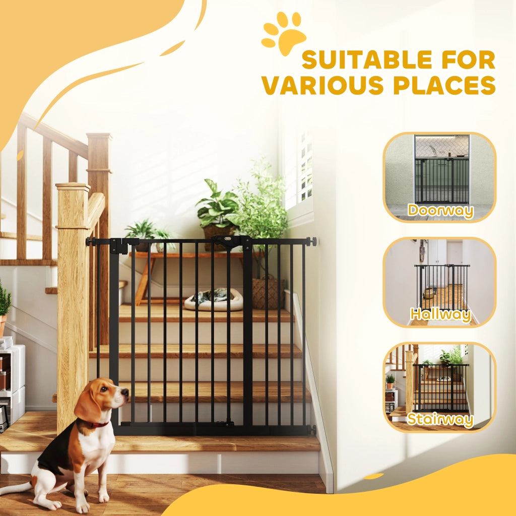 Cancello di sicurezza per cani ¨C Minimal ¨C Nero, metallo, 74-80/87-94 cm