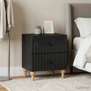 Armadio da Notte con cassetto 2 pcs Nero 43 x 34,5 x 48 cm 894068