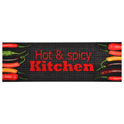Tappetino da cucina lavabile 300 x 60 cm antiscivolo assorbente design moderno atmosfera accogliente poliammide rosso 02_0046518