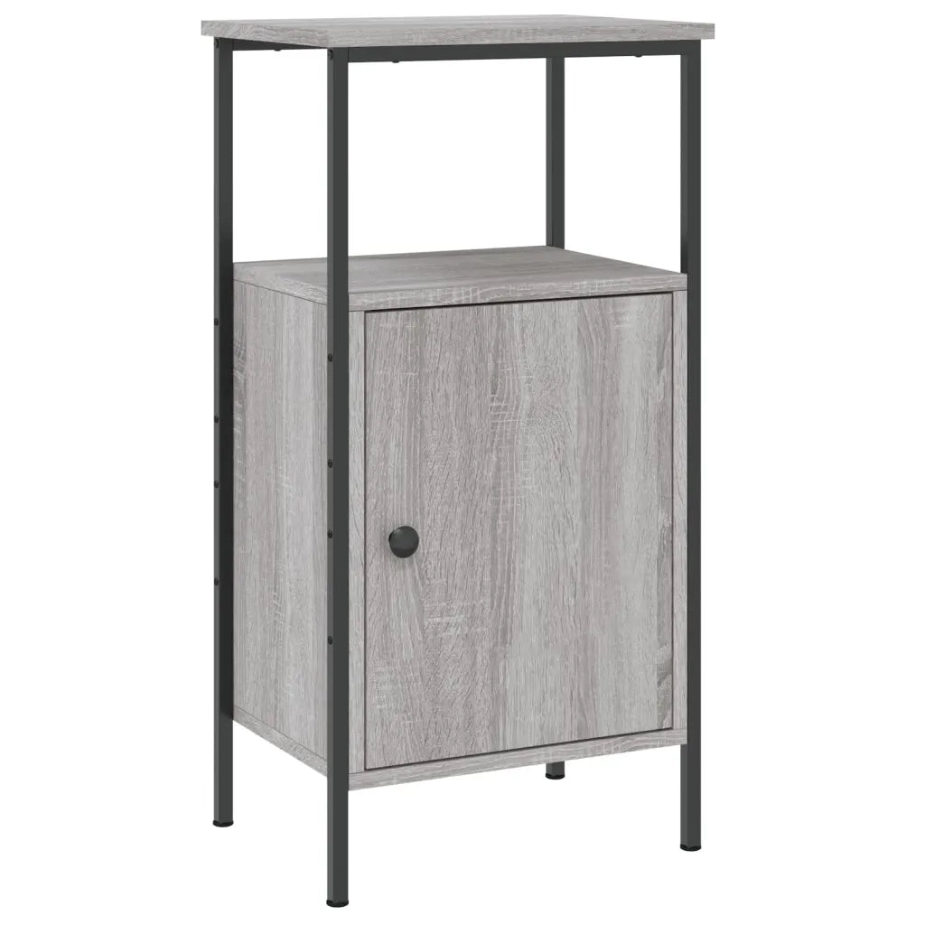 Comodino Grigio Sonoma 41x31x80 cm in Legno Multistrato 825929