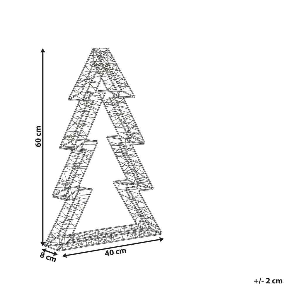 Decorazione con luci LED per albero di Natale Illuminazione in metallo argento interno esterno accessori natalizi