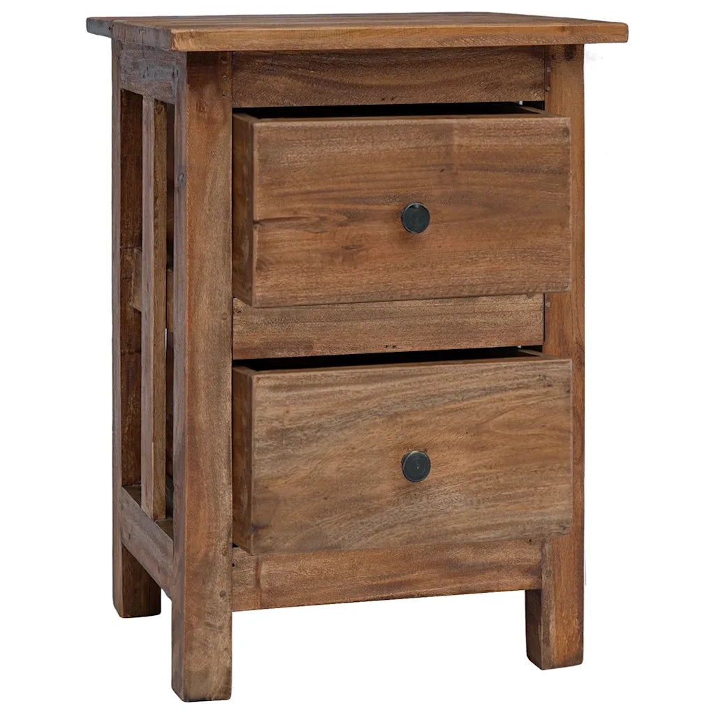 Comodino in Legno Massello di Mogano 40x30x51 cm 244487