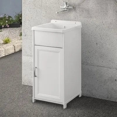 Mobile lavatoio salvaspazio 40x38 con vasca in kit montaggio