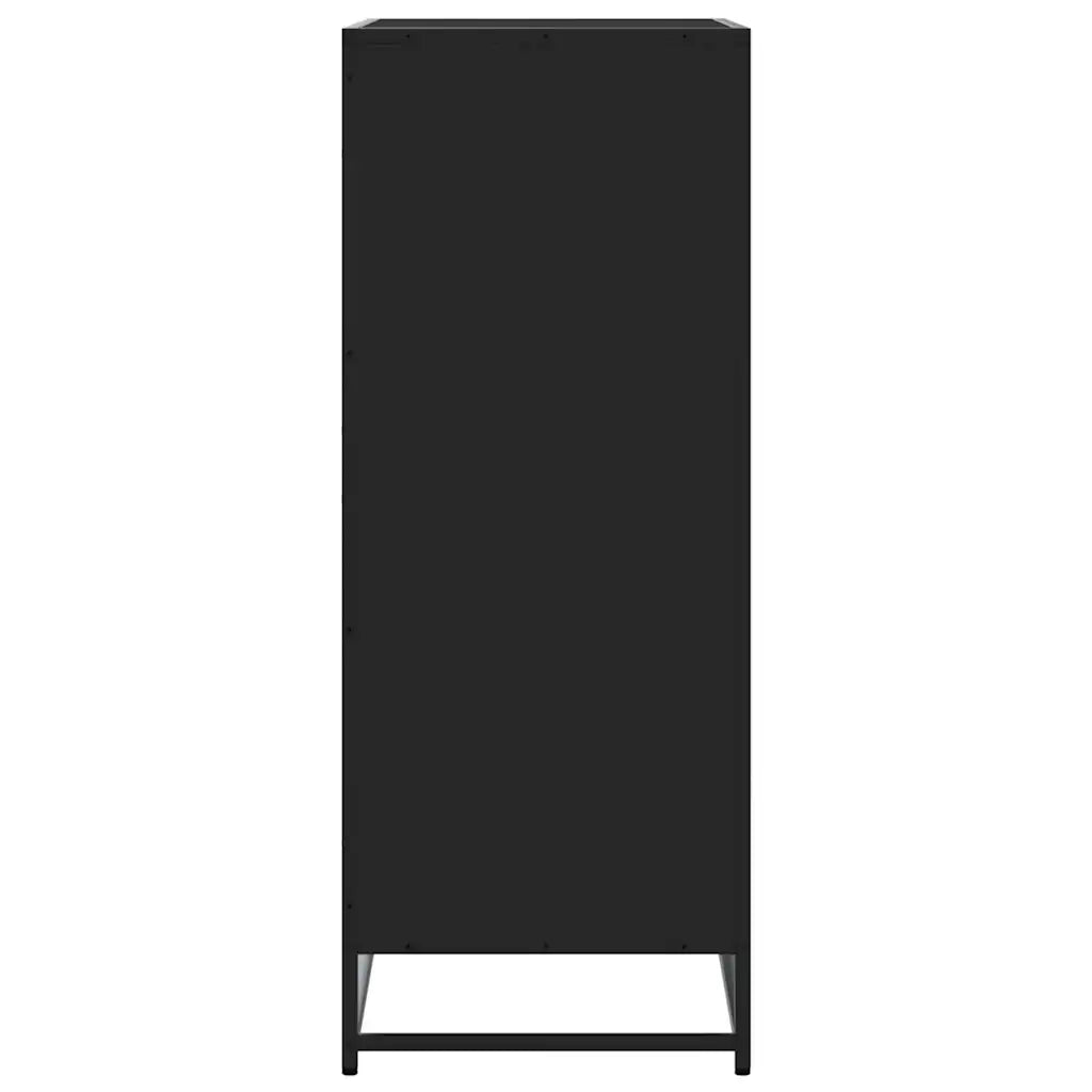 vidaXL Scarpiera Nera 75x38x97,5 cm in Truciolato e Metallo