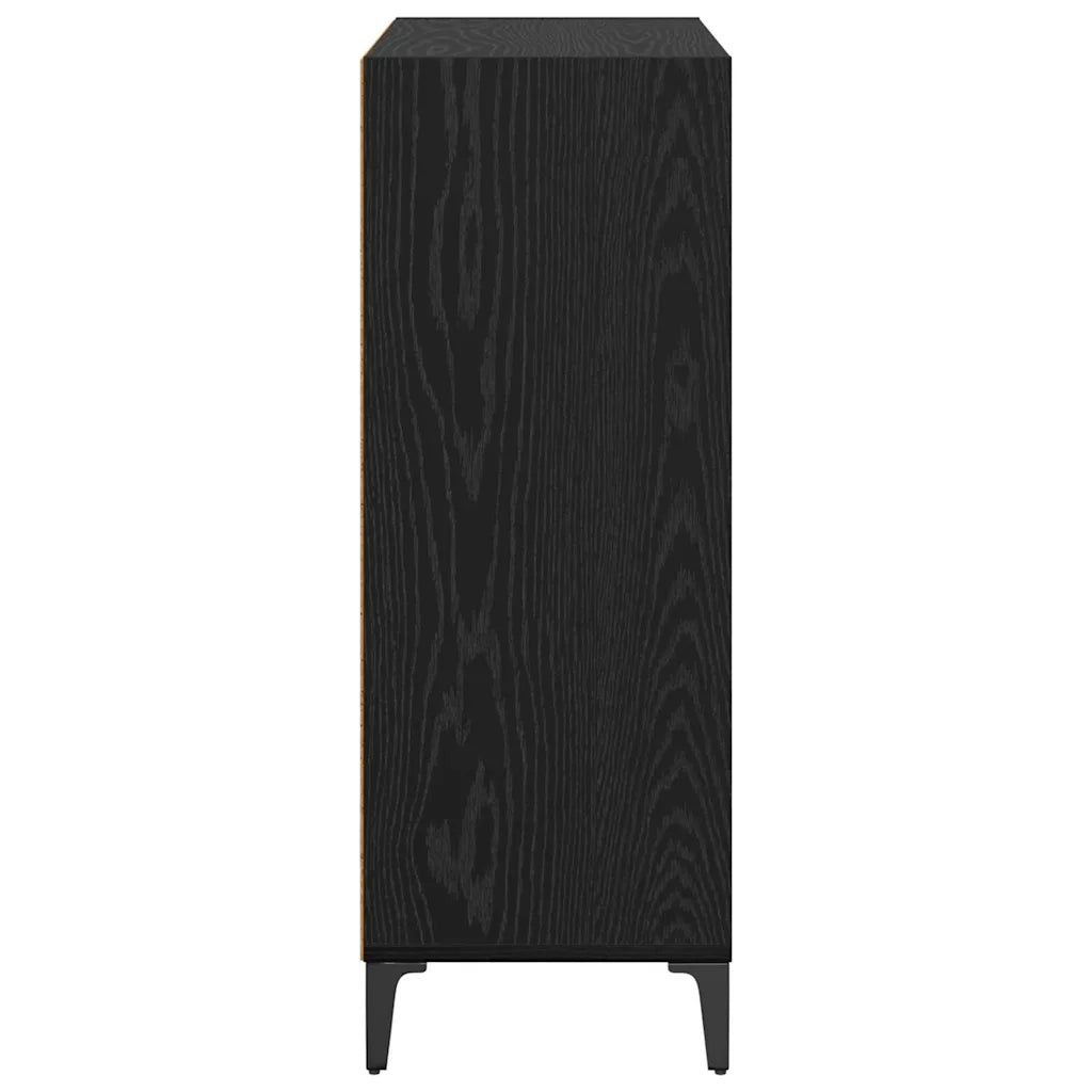 Credenza-Buffet-Armadio da cucina Rovere Nero 69,5 x 32,5 x 90 cm Legno multistrato