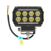 Proiettore LED rettangolare con DRL 9-36V, 28W bianco-giallo, corpo in alluminio 112x75x45mm IP68 Breckner Germany