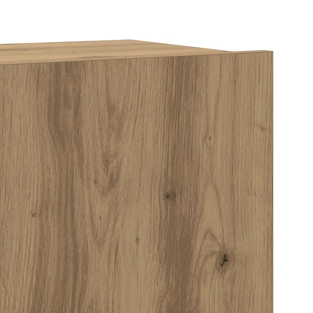 Set Mobile TV 4 pz Montato a Parete Rovere in Legno Multistrato 3329220