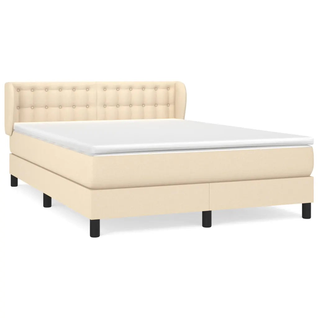 Giroletto a Molle con Materasso Crema 140x200 cm in Tessuto 3126570