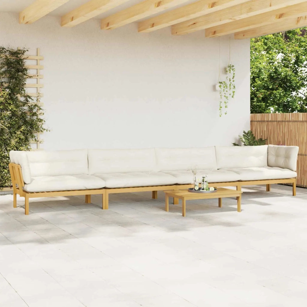 5 Pezzo Unità di divano pallet da giardino 3418262