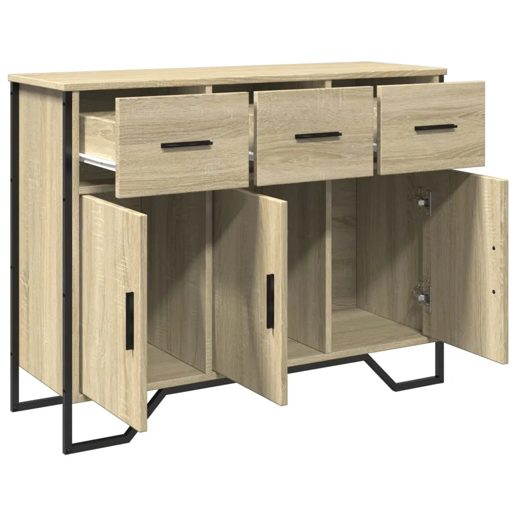 Credenza-Buffet-Armadio da cucina Rovere Sonoma 97x32,5x74,5 cm in Legno Multistrato