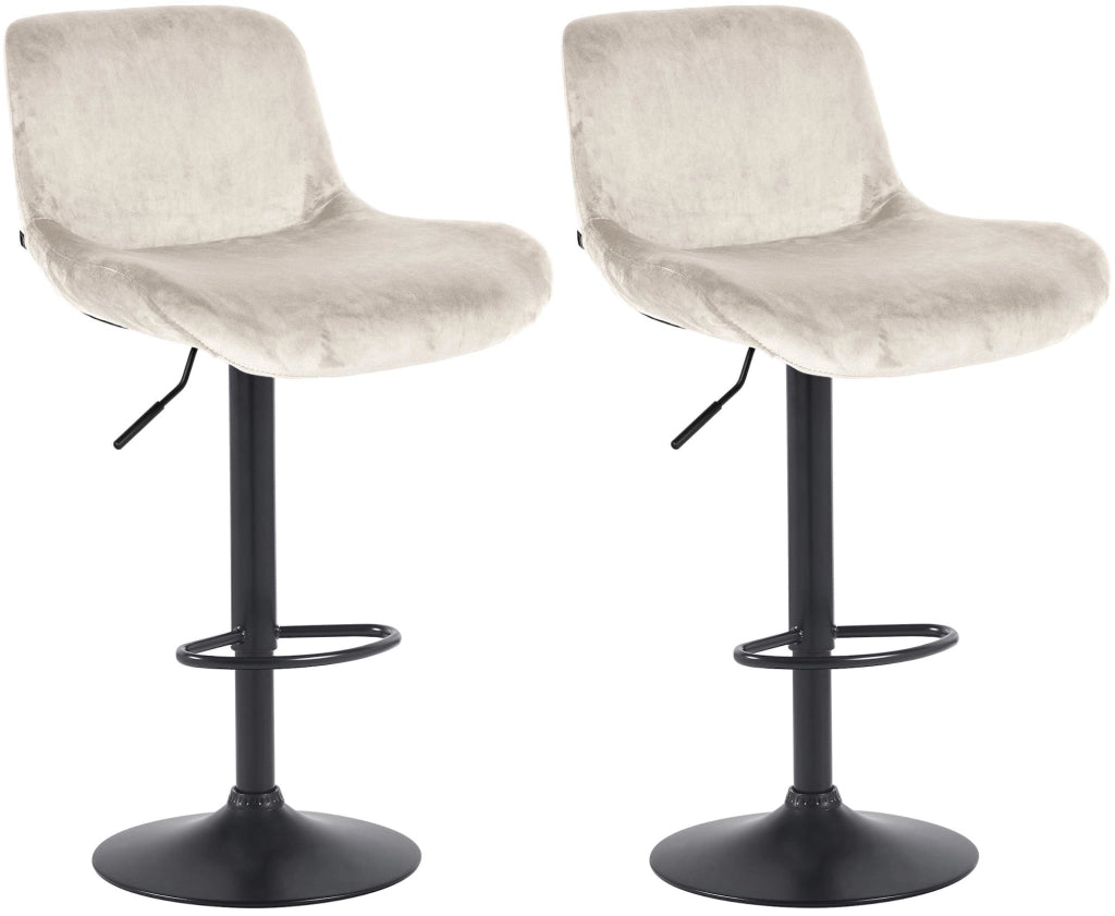 Set di 2 sgabelli da bar Solon velluto nero 3