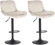 Set di 2 sgabelli da bar Solon velluto nero 3