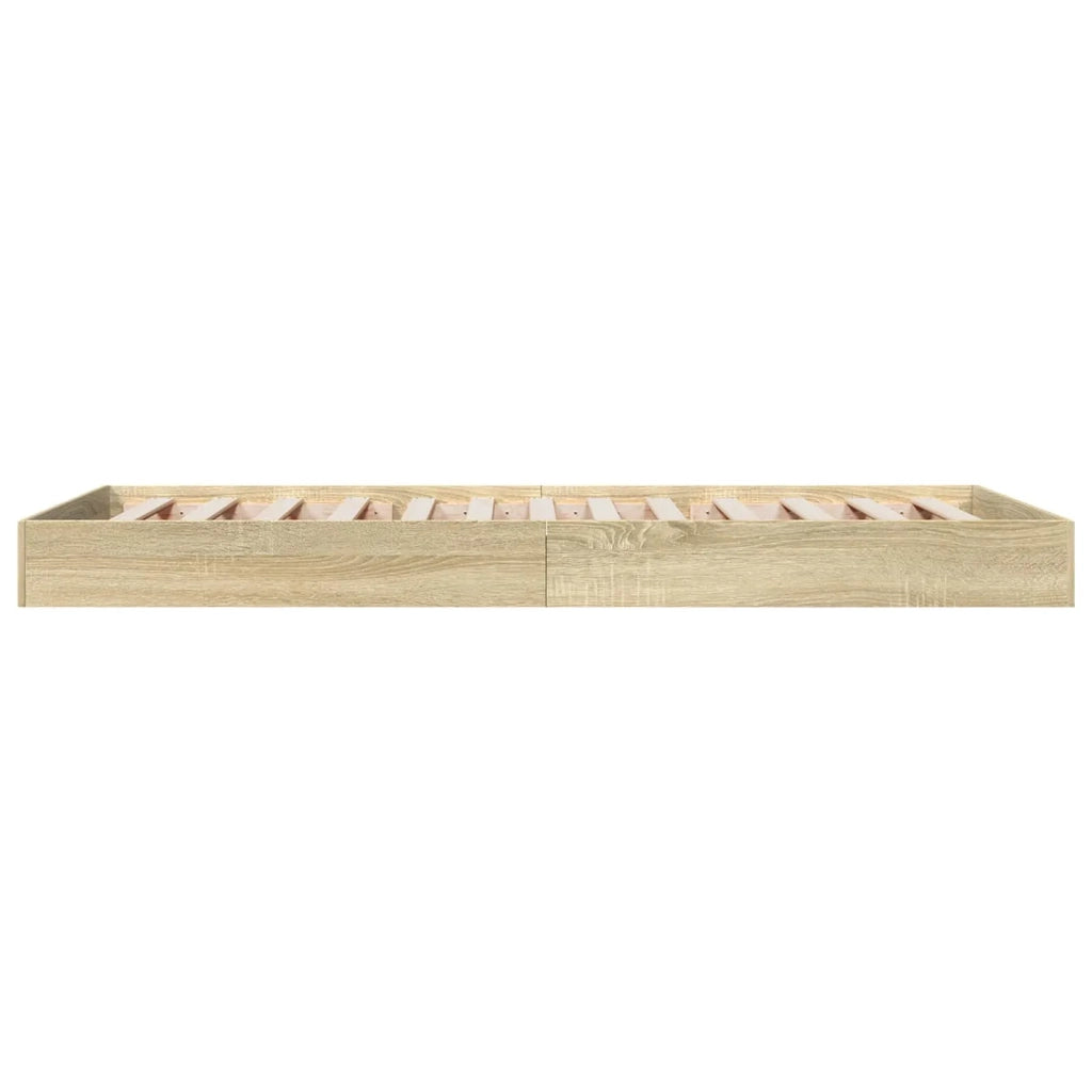 Struttura letto a pavimento Rovere Sonoma 80 x 200 cm 8009076