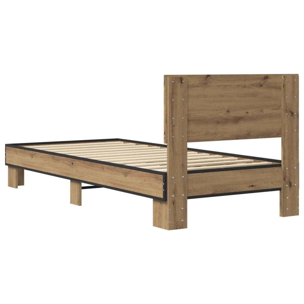 Struttura letto con testata Rovere Artigianale 80 x 200 cm 8009088