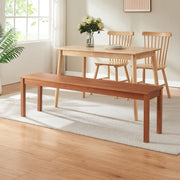 Panca da Tavolo Pranzo Trerunulu in Legno di Pino 160 x 35 x 45 cm - Effetto Noce [en.casa]