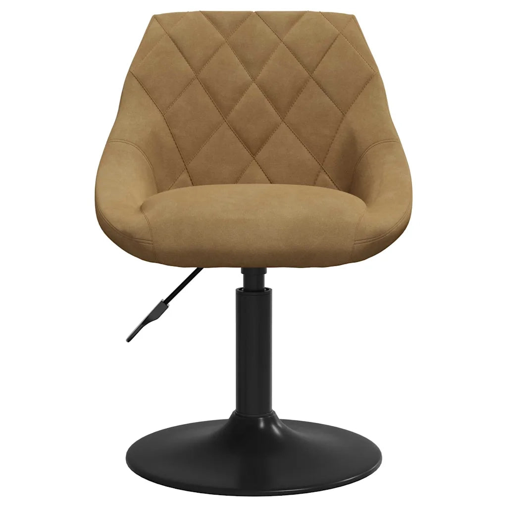 Sedie da Pranzo Girevoli 6 pz Marroni in Velluto 3088800