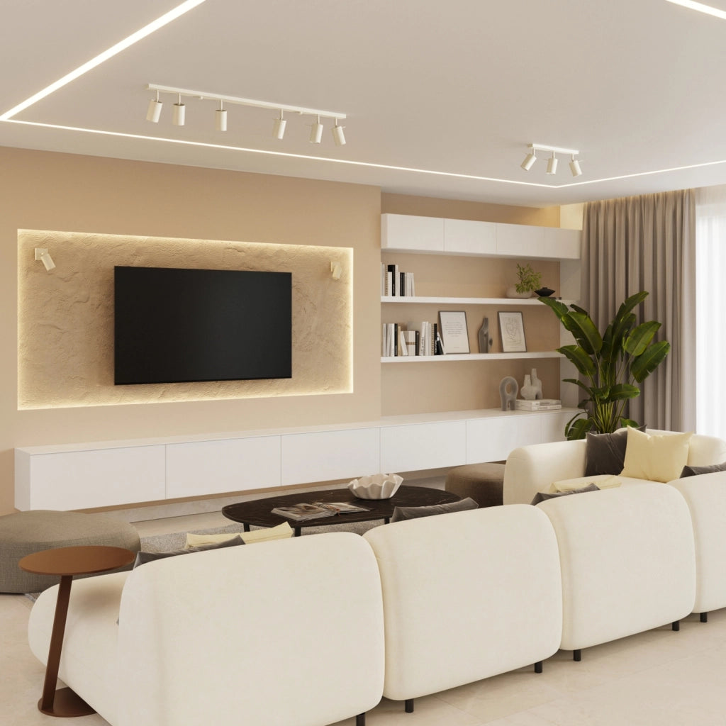 Applique da parete beige moderna orientabile GU10 10W