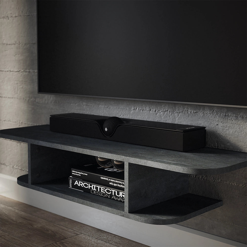 Vicco Mobile tv Calcestruzzo nero 105 x 18.2 cm con scomparti aperti