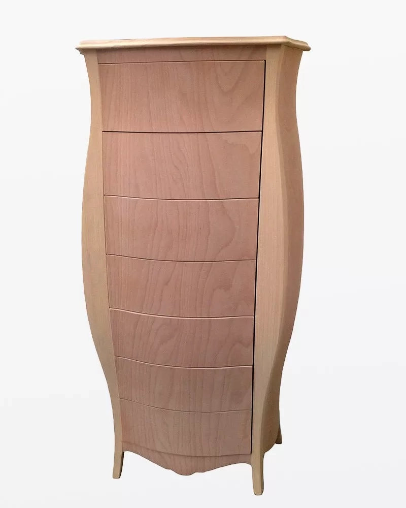 Madia credenza in legno grezza bombata 2 ante 2 l.135 p.60 h.98 (012) - Mobili 2G