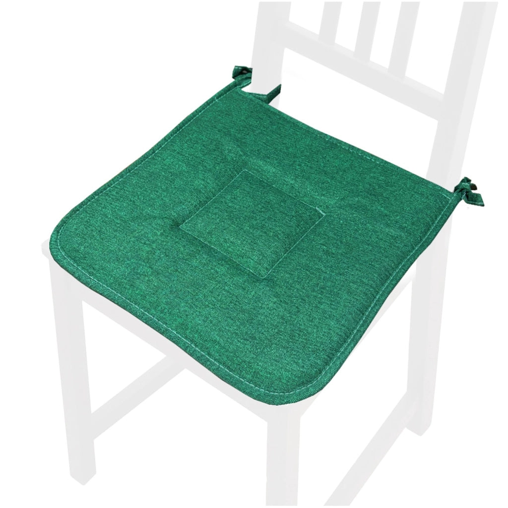 Set 4 Cuscini Sedia Cucina Cotone Morbidi Lavabili Universali Coprisedia Colore Pastello Verde