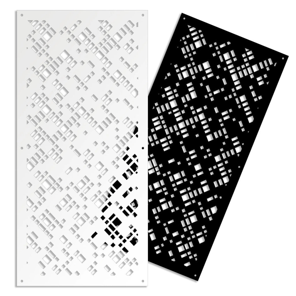 PIXEL - Pannello in PVC traforato - Parasole Misura: 73x148 cm, Colore: bianco