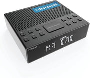 Radiowekker Bluetooth con ricezione DAB+, doppia allarme e funzione snooze, grande display regolabile e alta fedeltà sonora - ricarica via USB e ingresso auricolare FM