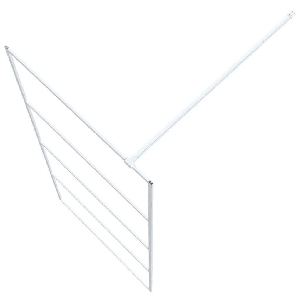 Parete Doccia Walk in Bianca 90x195 cm Vetro Trasparente ESG 152141
