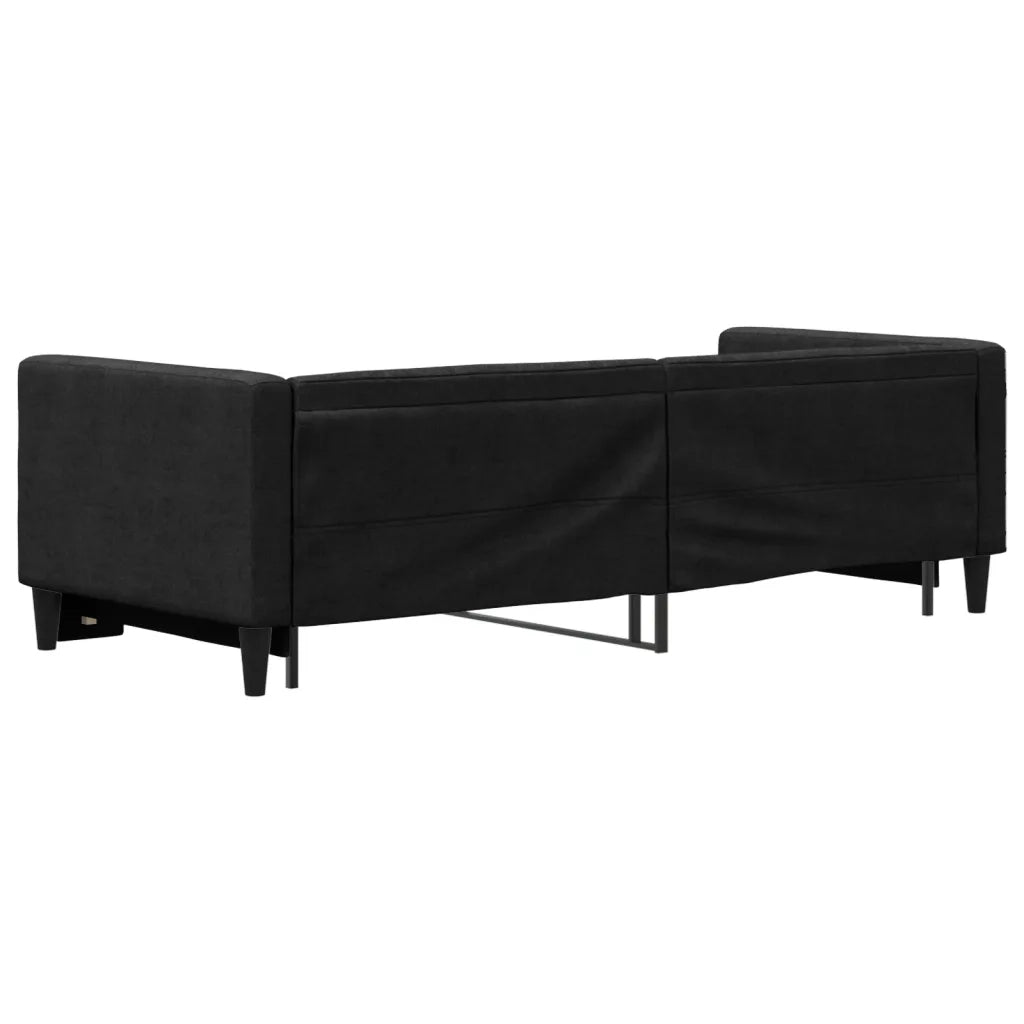 Divano Letto con Letto Estraibile Nero 80x200 Tessuto 3196575