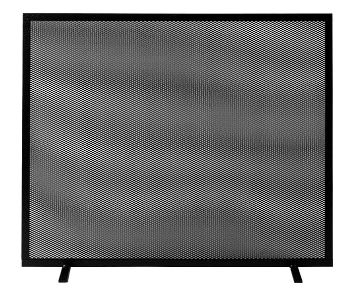 Parascintille per Camino 70x51 in Ferro Verniciato Grigio Martellato