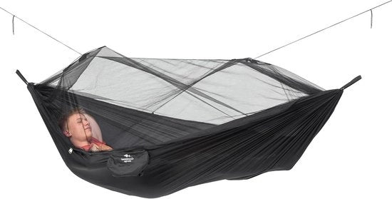 Ombrello da Campeggio Viaggiatore Estremo 500g 275cm x 140cm dimensioni della confezione 24,5 x 8,5cm fino a 200kg in nero Ultra-Light