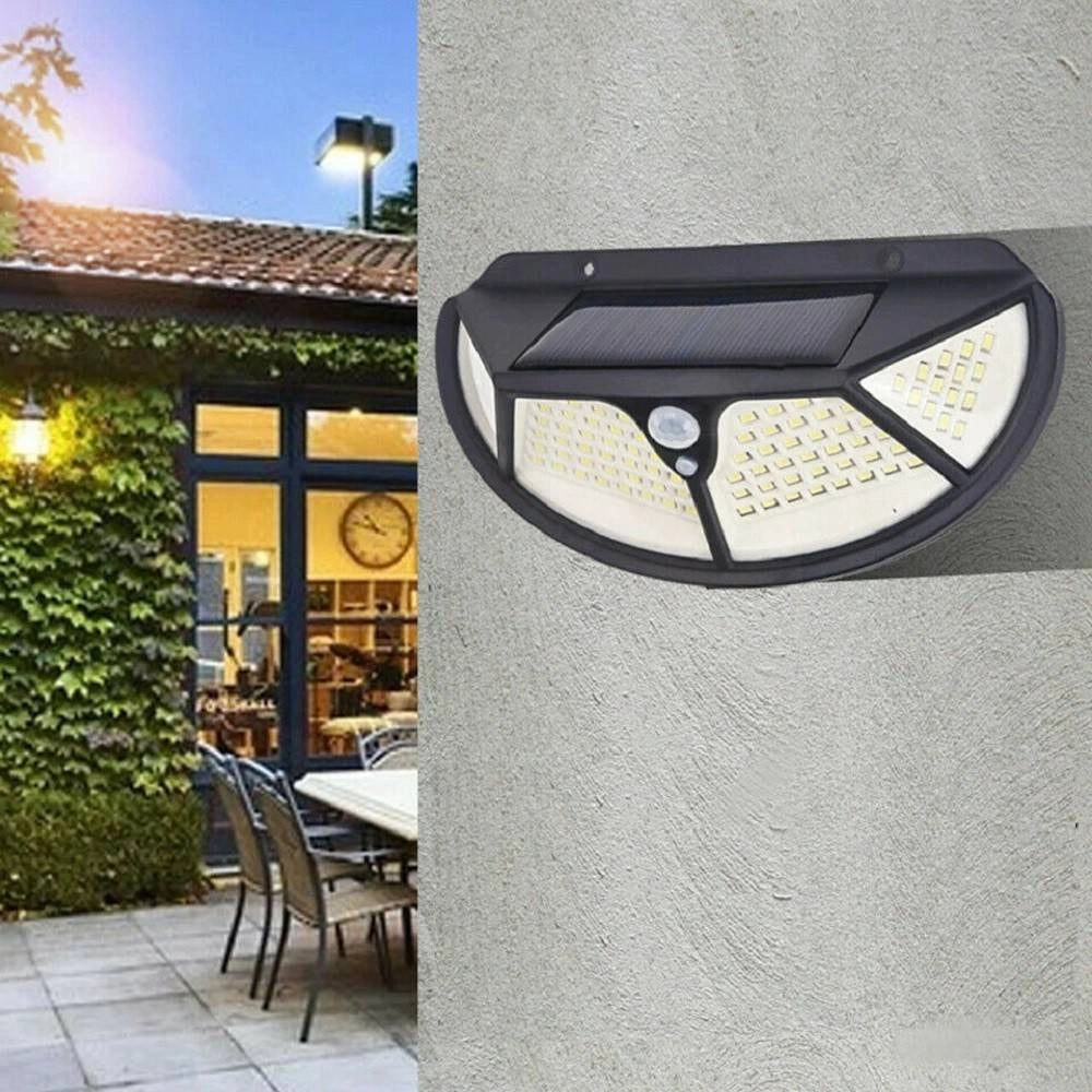 Trade Shop - 4pz Lampada Luce Faretto Faro Esterno Solare 102 Led Smd Sensore Movimento Ta005 -
