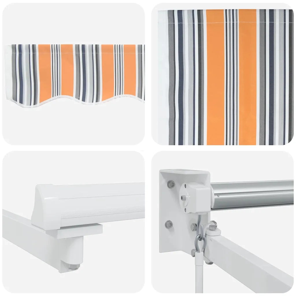 Tenda retrattile-Tenda parasole per balcone Multicolore 450 ¡Á 300 cm 102661