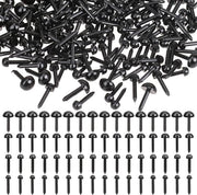 500 occhi di sicurezza piccoli per cucire - 3 mm 4 mm 5 mm 6 mm - occhi neri per orsetti, peluchi, orsetti e peluche