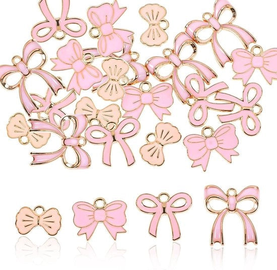 Set di 4 fermagli emaillo stile - 20 fermagli rossi per catenelle in bulk - fermagli metallo per collane e bracciali - creare gioielli DIY