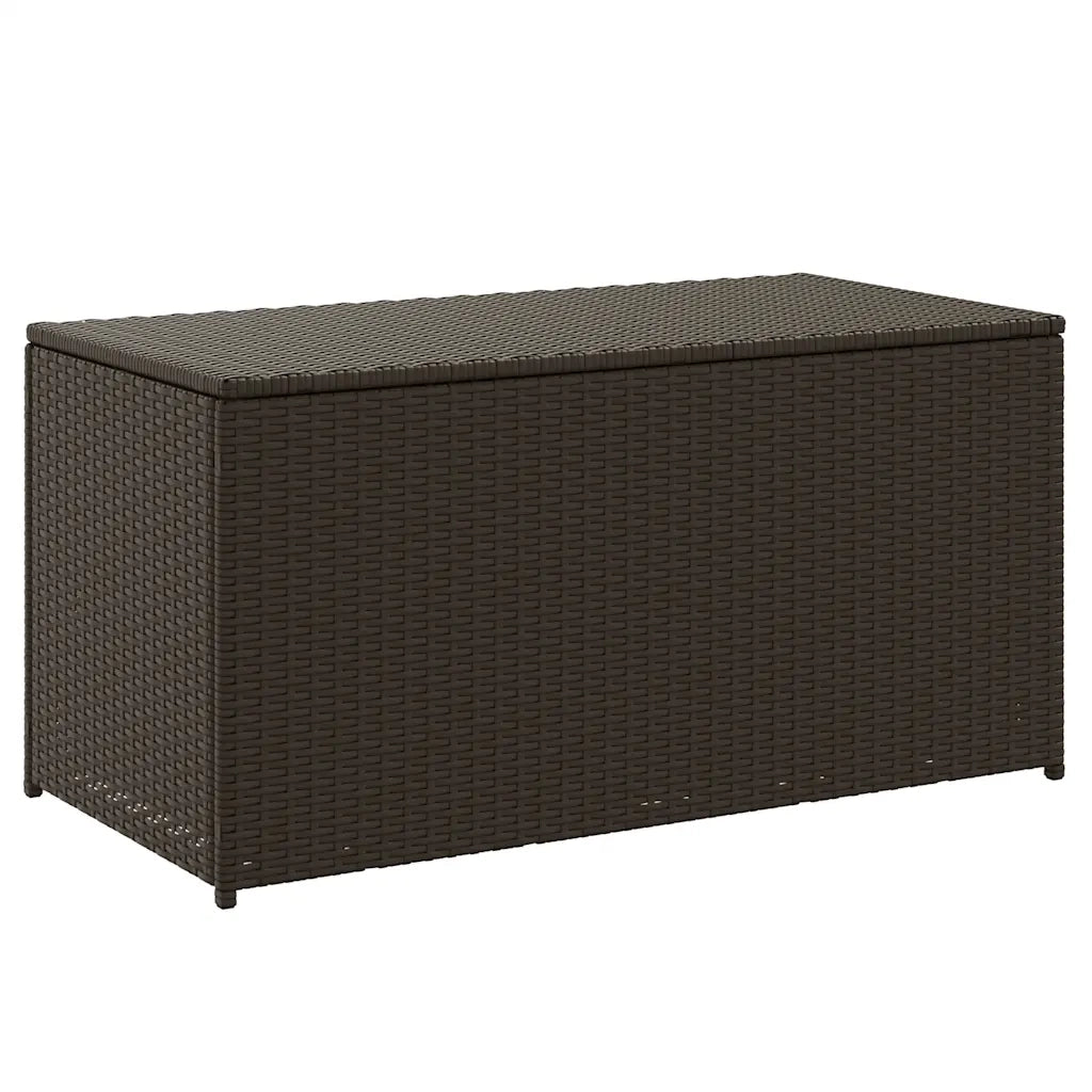 Baule da Giardino in Polyrattan 100x50x50 cm Marrone CFW4002208