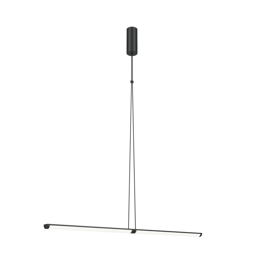 Maytoni Lampadario moderno Supersymmetry 1 luce LED integrato nero alluminio