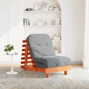 Divano Letto Futon con Materasso-Sofa Letto-Daybed Marrone Cera 70x206x11cm Pino