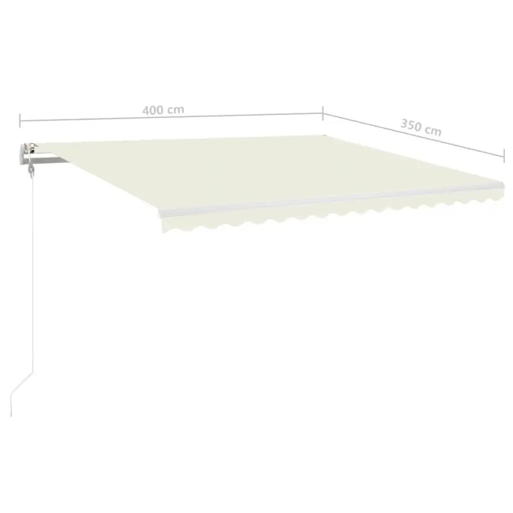 Tenda Automatica con Sensore Vento e LED 400x350 cm Crema 3068992
