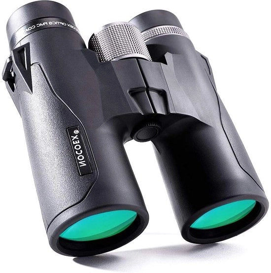 Verrekijker compatta per adulti - 10x42 - osservazione di uccelli caccia escursioni viaggi - prisma BAK4 lente FMC - con tasca a cingolo.