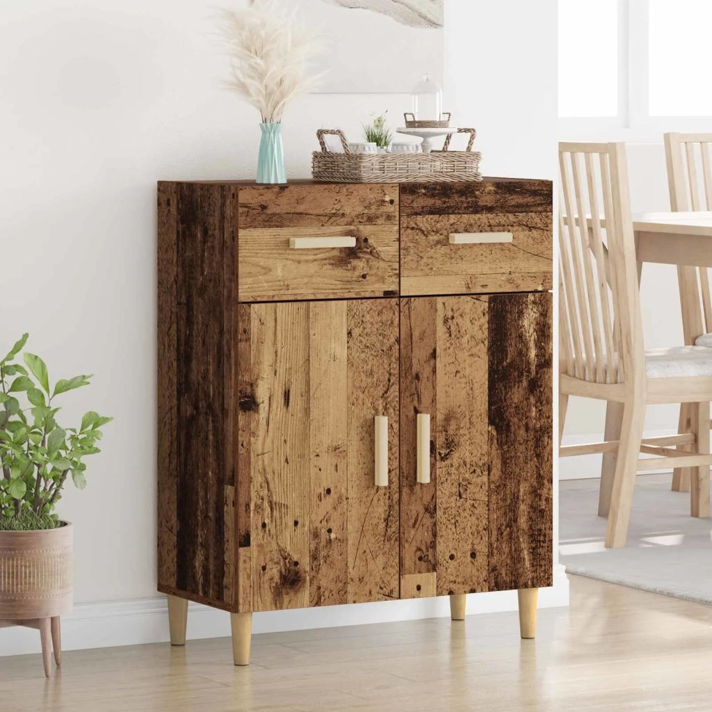 Credenza | Madia | Buffet da pranzo | Armadio da pranzo Legno vecchio 34 x 69.5 x 89 cm Legno multistrato