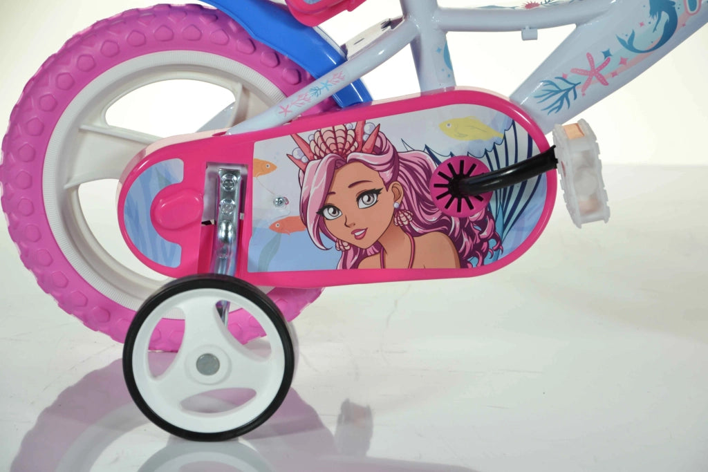SIRENETTA ALYSSA 12", bicicletta per bambini, adatta a bambini tra i 3 e i 5 anni, per altezza tra 85 e 105 cm, cestino,
