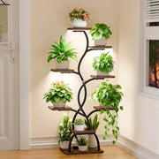 Supporto per piante con illuminazione a crescita - 8 livelli e design decorativo per interni e esterni