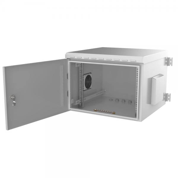 Armadio Rack 19'' a Parete 20U Grigio IP55 Porta Cieca prof. 450 mm