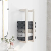 Portasciugamani Bianco 23x18x60 cm in Legno Massello di Pino 822393