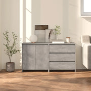 Credenze 2 pz Grigio Cemento in Legno Multistrato 3098060