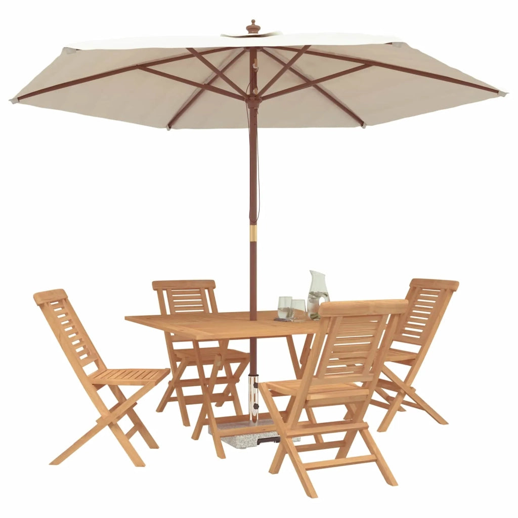 Set da Giardino 5 pz Marrone Legno di teak solido 3437350