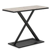 Consolle moderna 105 x 65 x 43 cm con funzionale spazio di archiviazione ed elegante decorazione in metallo bianco e nero 20_0013824