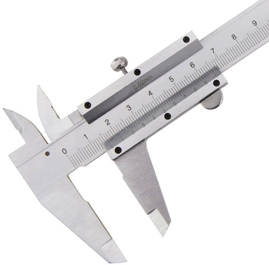 Misuratore lineare da 0 a 150 mm in acciaio inossidabile - Regolazione manuale - Doppia scala metrica/imp. - Per uso professionale - Righello