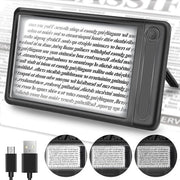 Verglassio Manuale con Luce LED per lettura a distanza - Amplificatore di immagine 5x con piedistallo - Filtro di protezione anti sfocatura